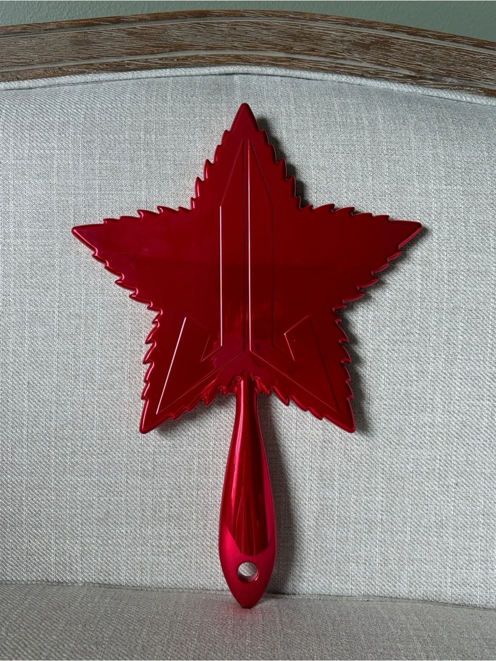 Jeffree Star Cosmetics Red Chrome Leaf Hand Mirror